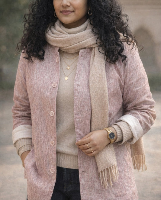 Let That Pink In - Cotton Linen Jacket