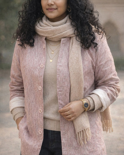 Let That Pink In - Cotton Linen Jacket