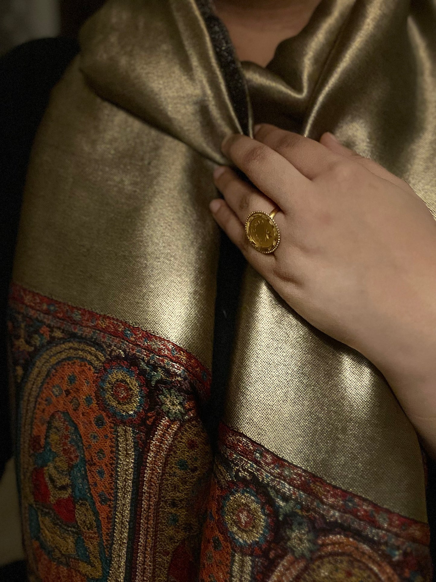 Aurum Noire - Moonlight Pure Pashmina Stole