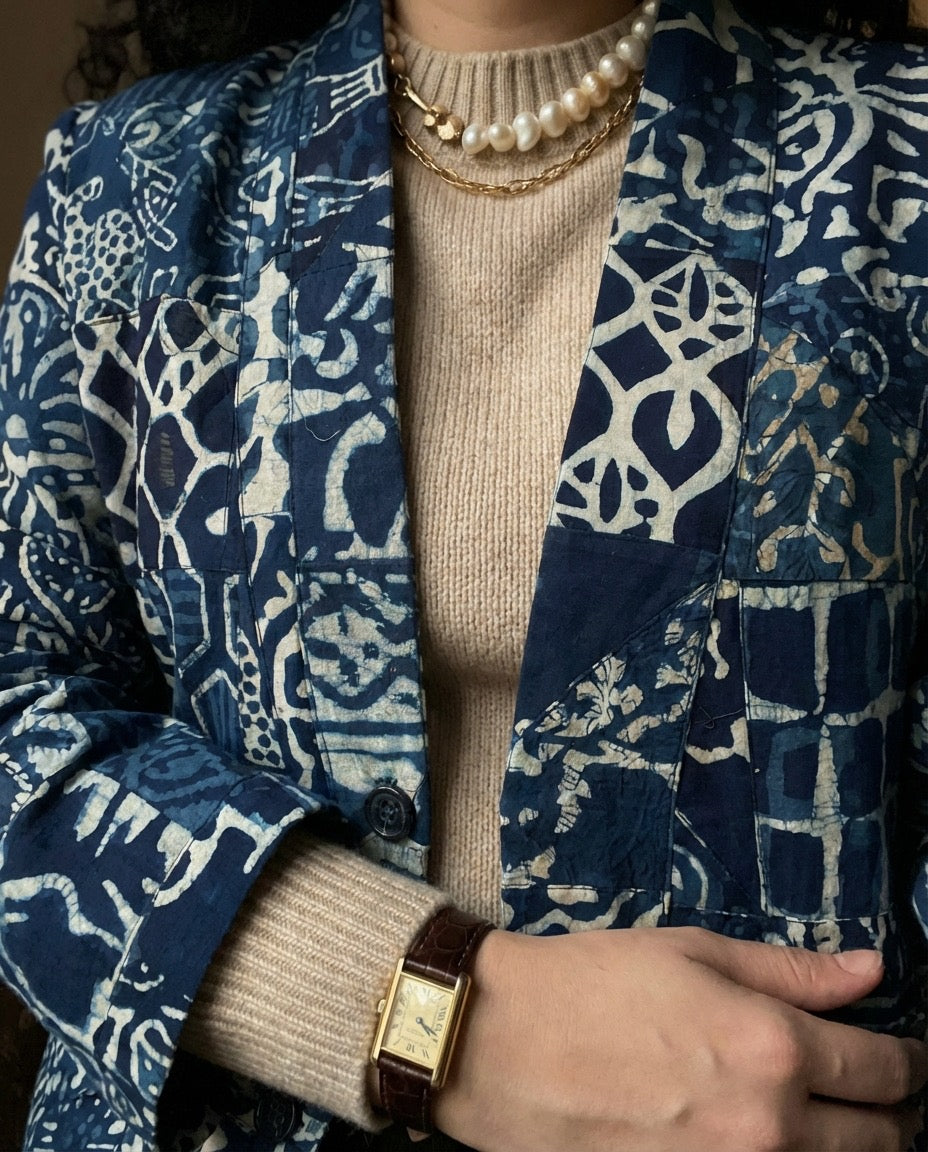 Seal The Neel - Indigo Patchwork Kimono Jacket