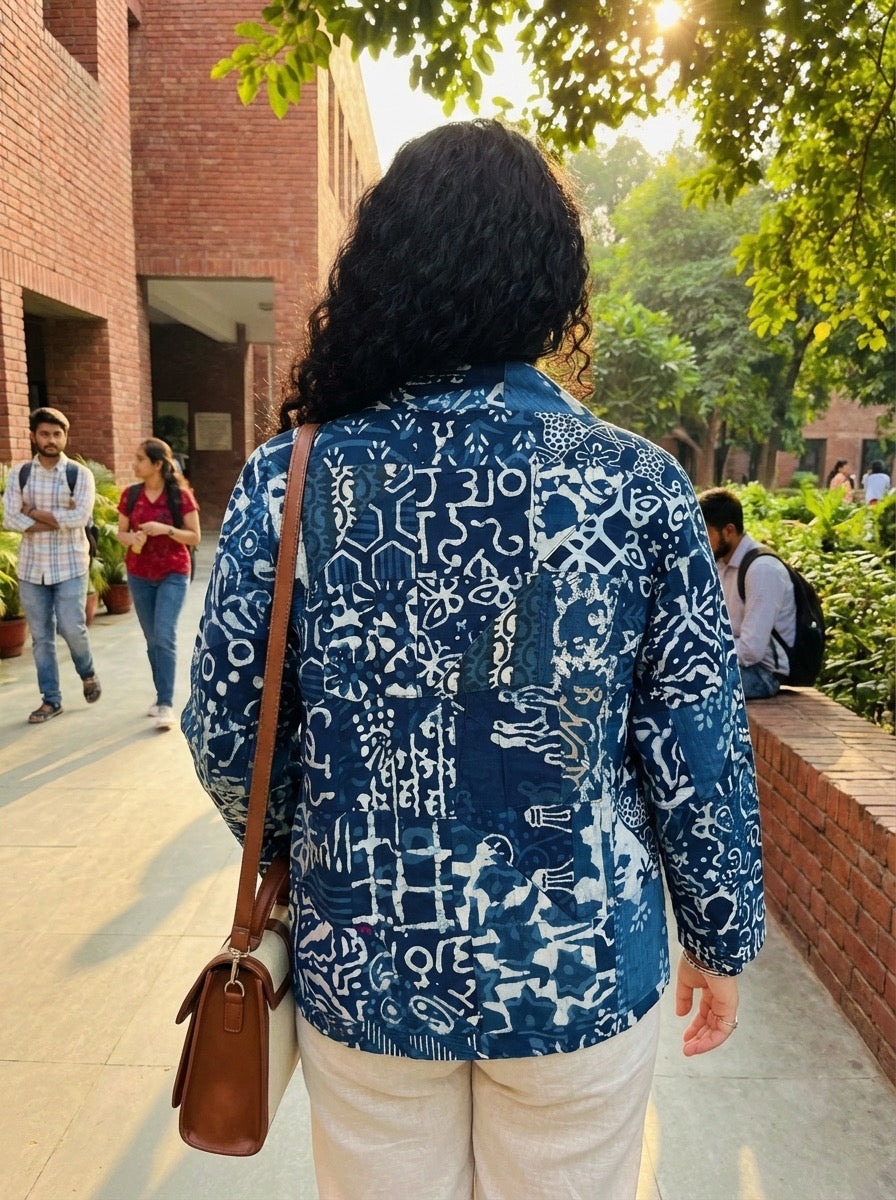 Seal The Neel - Indigo Patchwork Kimono Jacket